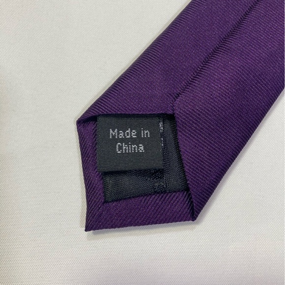 CALVIN KLEIN Mens Extremely Thin Neck Tie Purple 58” - Picture 5 of 6